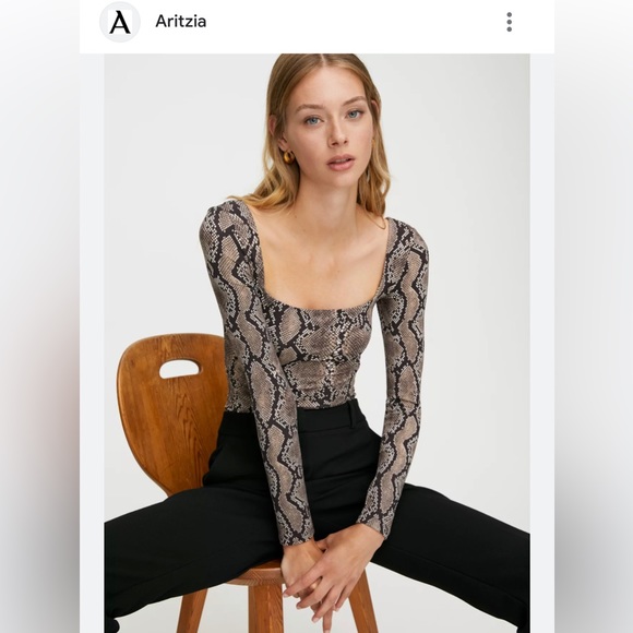 Aritzia Babaton Leopard Print Bodysuit - Picture 1 of 5